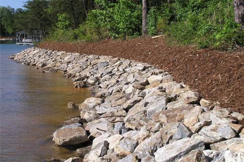 riprap Bulkhead shoreline protection