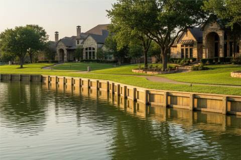 wooden bulkhead with decorative panels at luxury estates