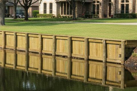 wooden bulkhead with framed decorative panels