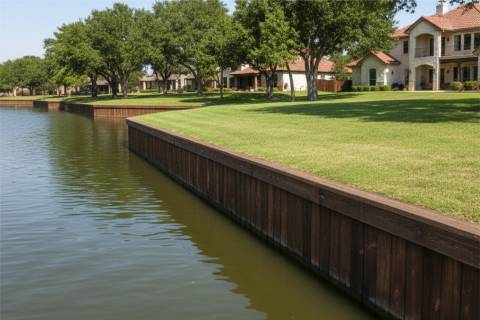 wooden bulkhead residential shoreline protection