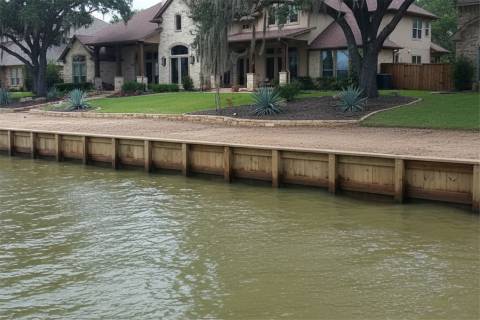 wooden bulkhead residential shoreline protection