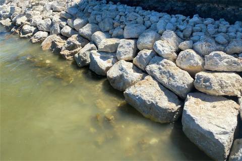stone rip rap shoreline protection