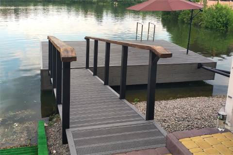 metal frame pier composite decking