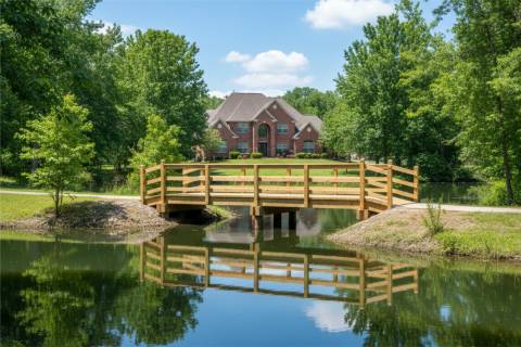 wooden bridge pile bridge waterfront landscaping