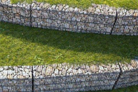 gabion retaining wall curved