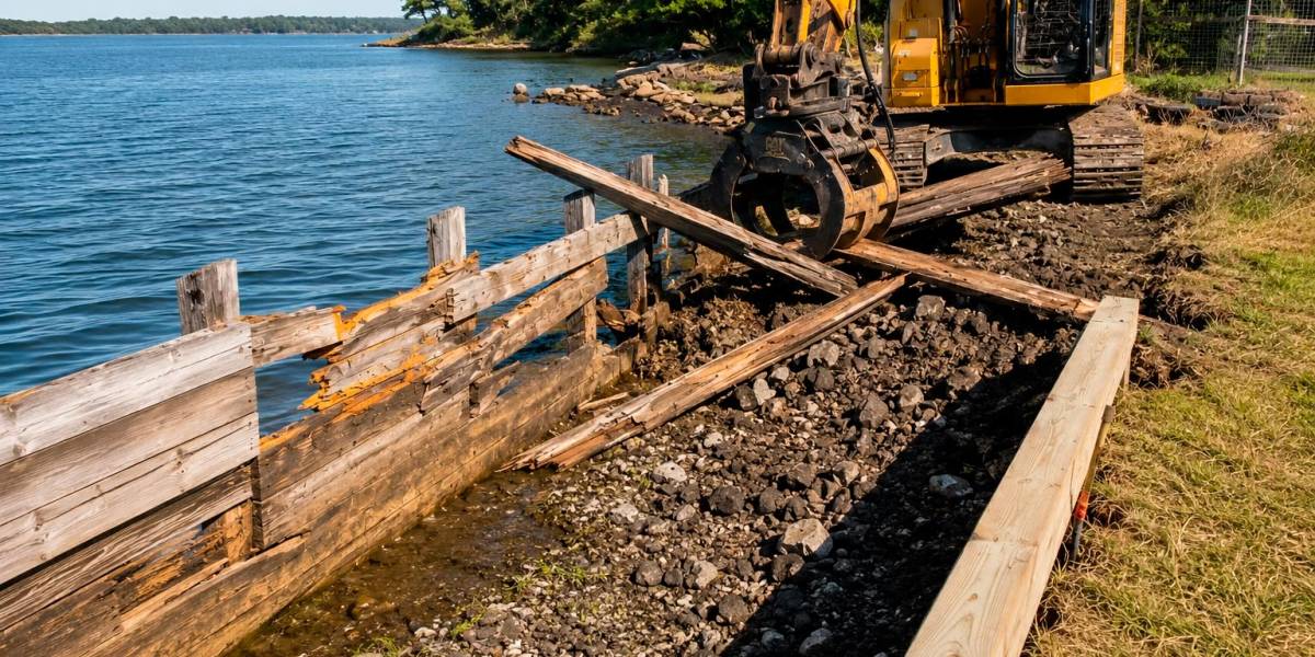 Waterfront Structure Demolition in Beaumont, TX
