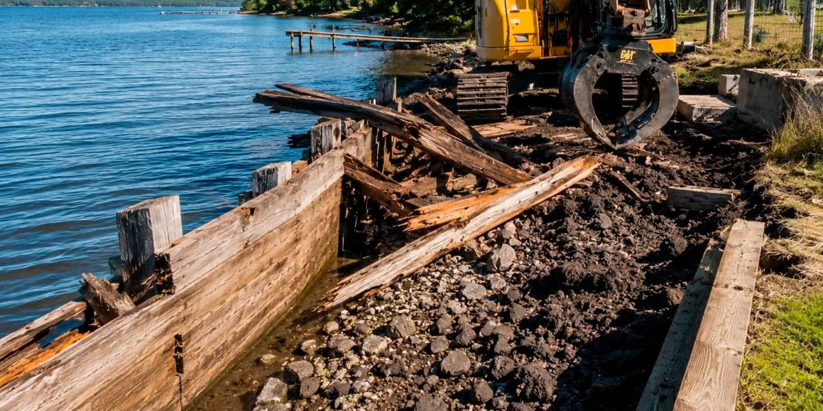 Waterfront Structure Demolition in Boca Chica, TX