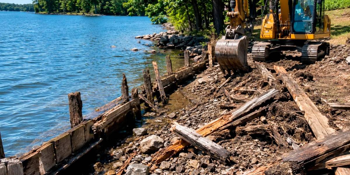 Waterfront Structure Demolition in Fulton, TX