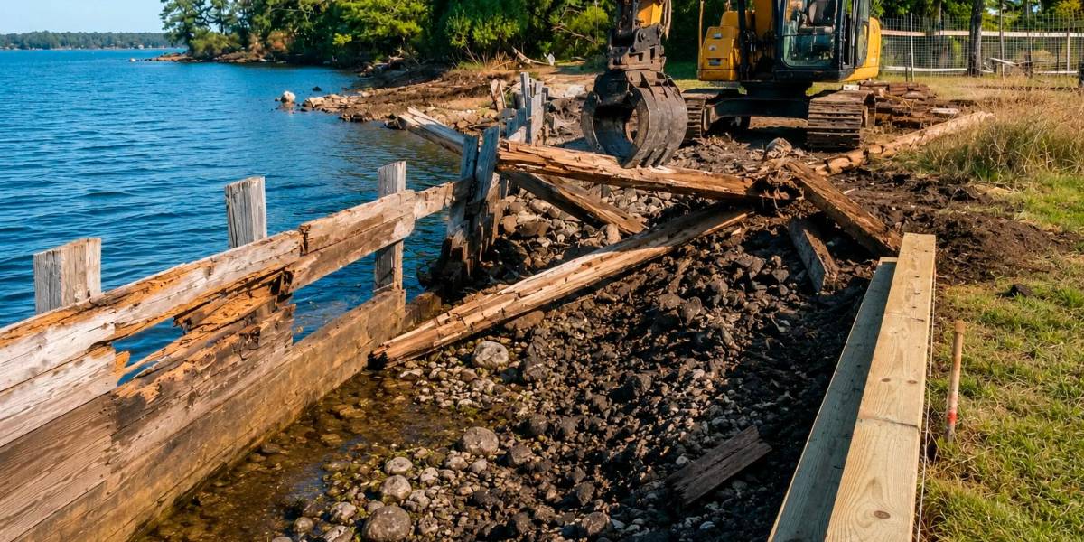 Waterfront Structure Demolition in Harbor Island, TX