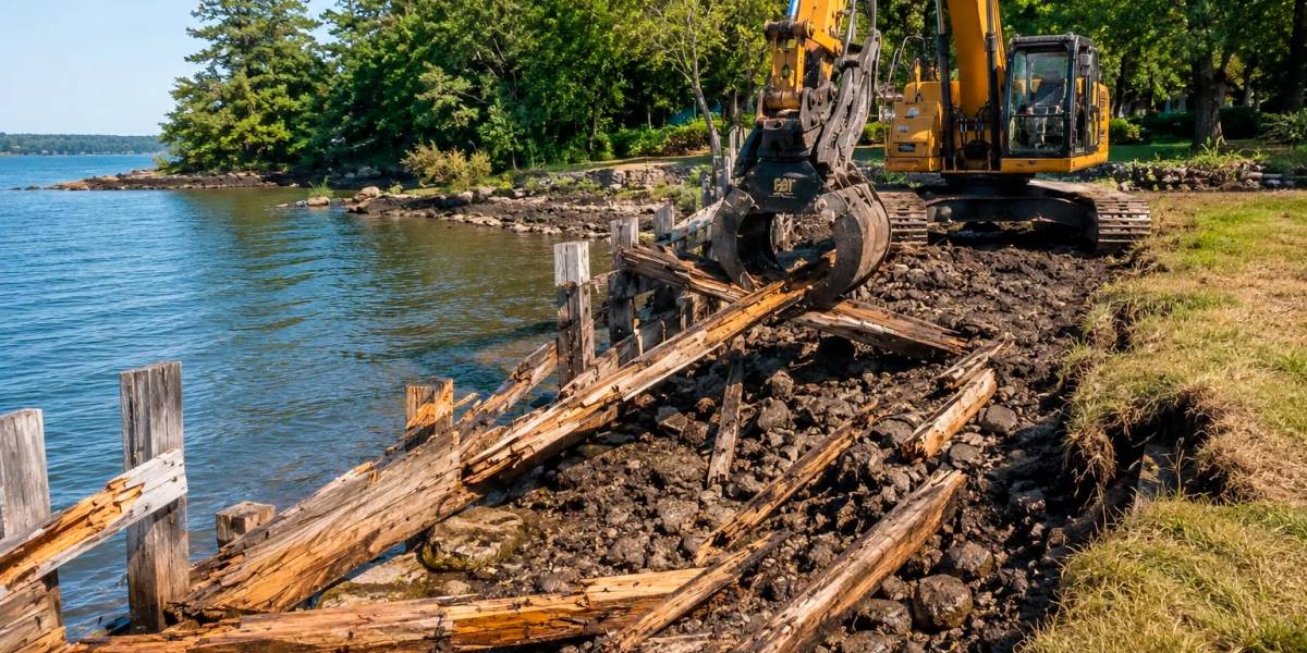 Waterfront Structure Demolition in Hitchcock, TX